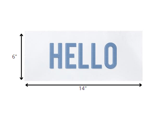 White And Blue Metallic Wall Plaque