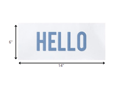 White And Blue Metallic Wall Plaque