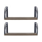 Set Of Two Arched Wooden Floating Wall Shelves