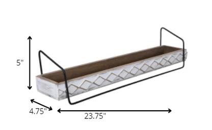 Rustic Pattern Wooden Wall Shelf