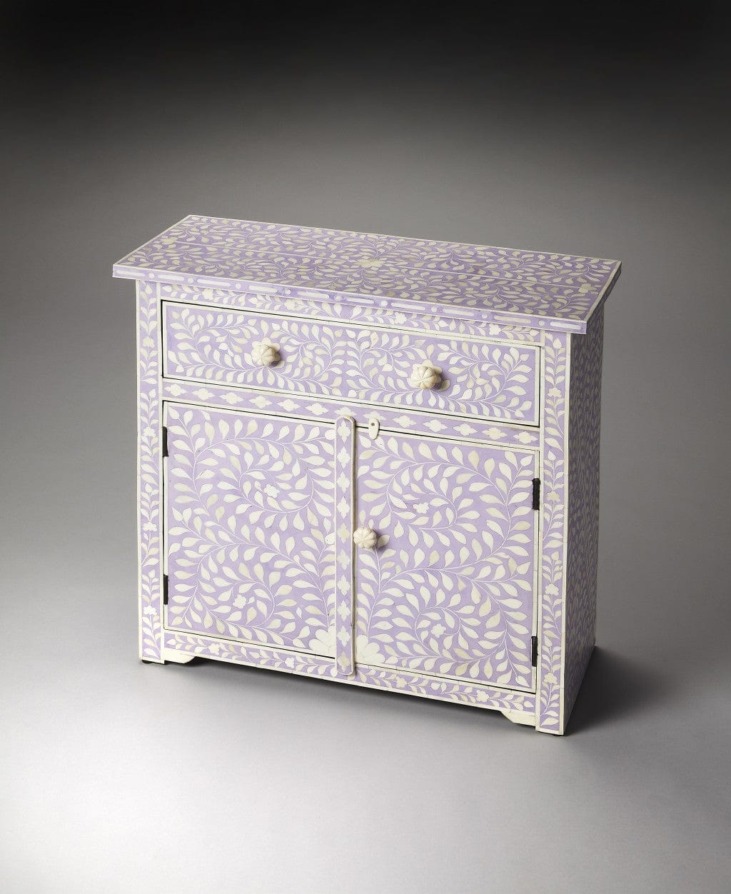 Vivienne Lavender Bone Inlay Console Chest