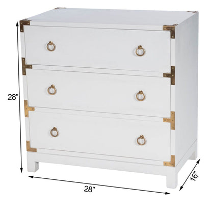 Forster Glossy White Campaign Chest