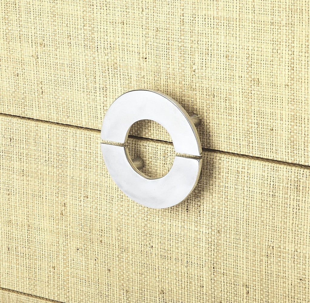 Amelle Cream Raffia 4 Drawer Accent Chest