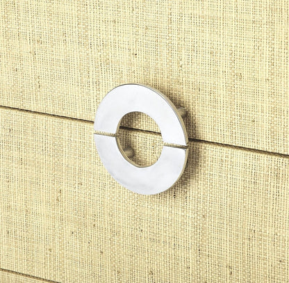 Amelle Cream Raffia 4 Drawer Accent Chest