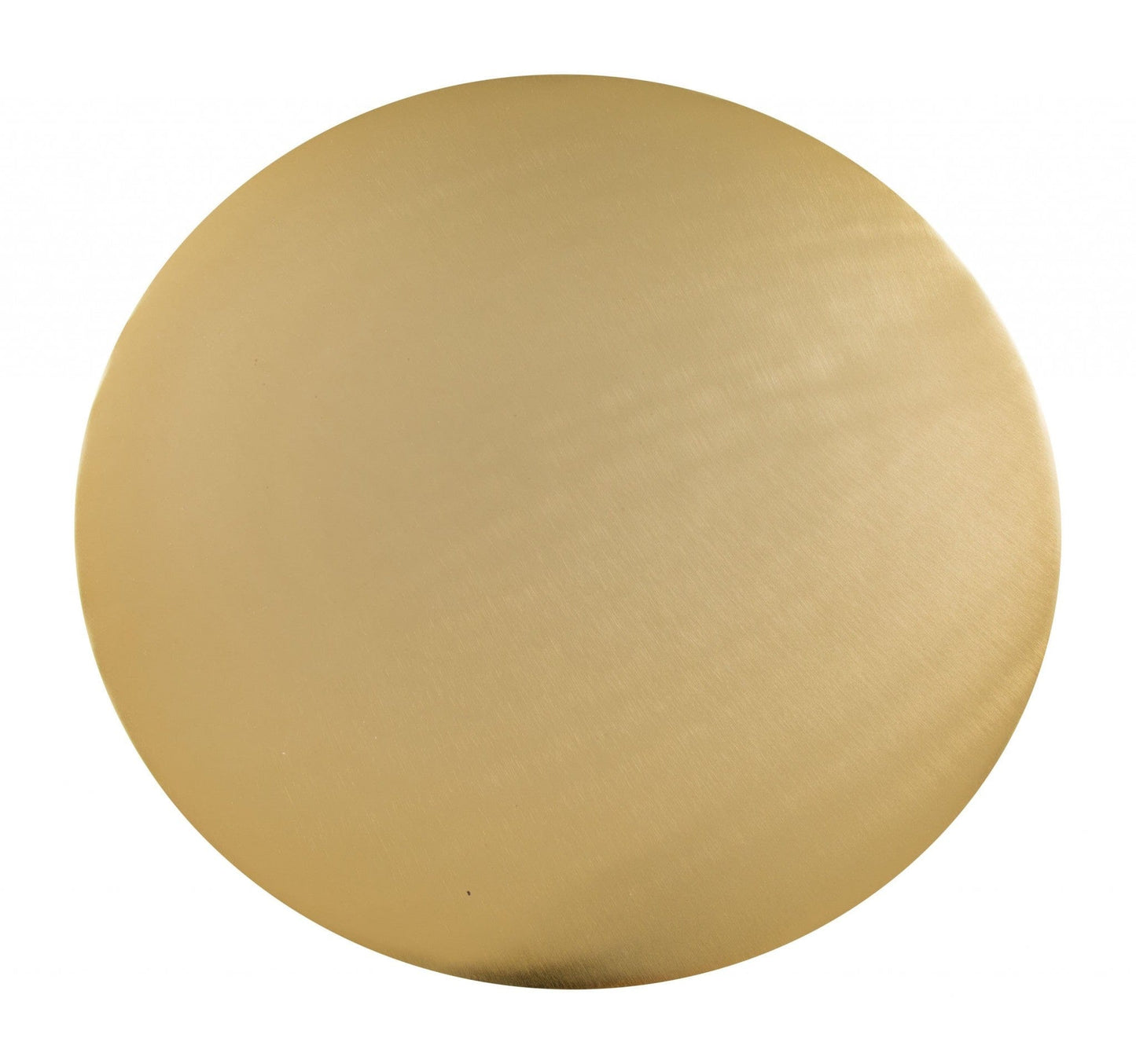 23" White And Gold Steel Round End Table