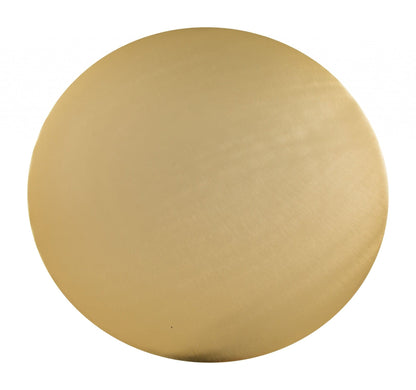 23" White And Gold Steel Round End Table