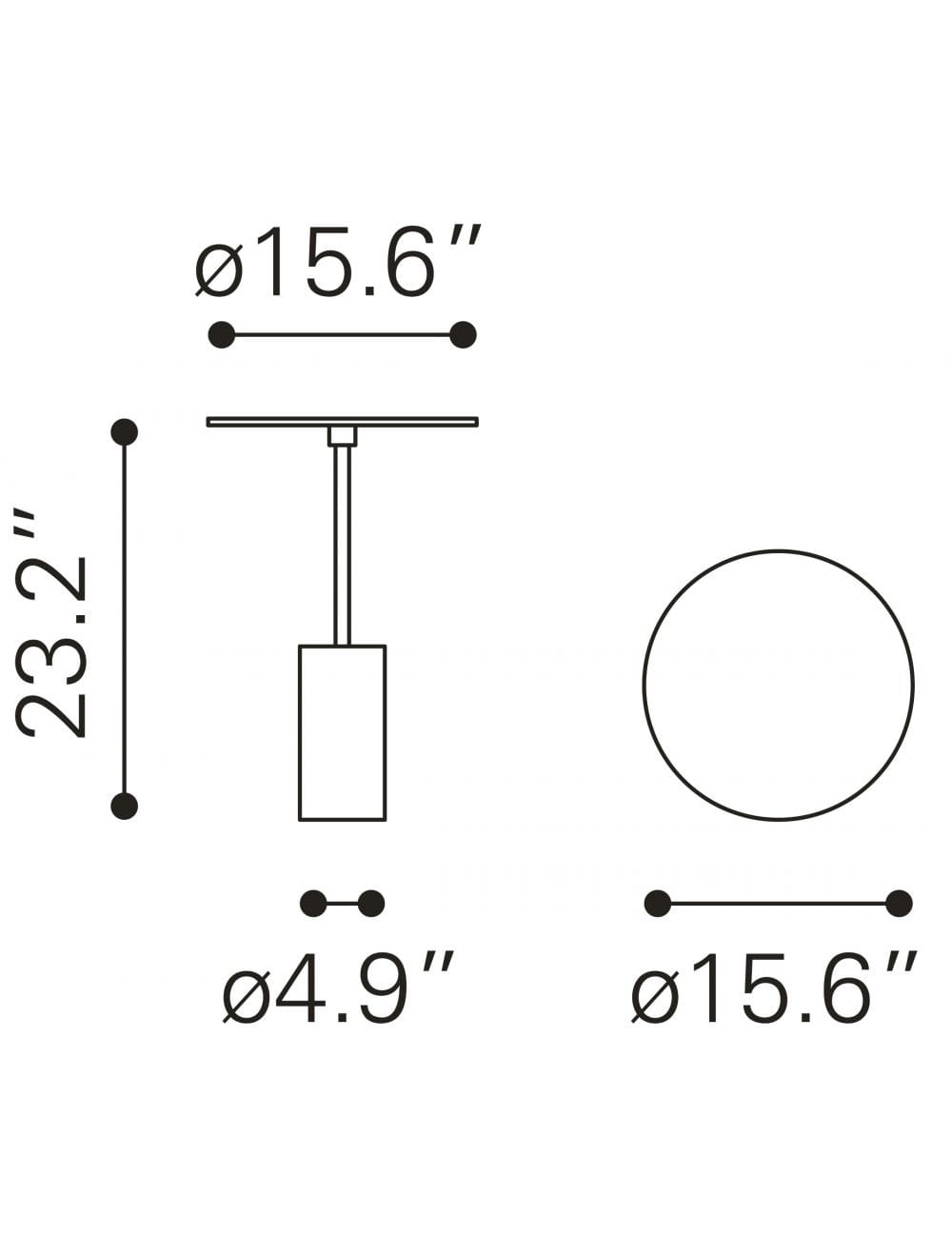 23" White And Gold Steel Round End Table