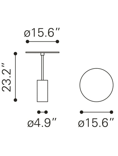 23" White And Gold Steel Round End Table