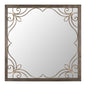 Traditional Square Wall Mirror With Metal Detailing