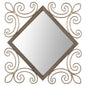 Traditional Diamond Wall Mirror With Metal Detailing