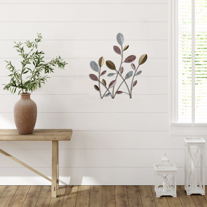 Muted Metal Botanical Stem Wall Decor
