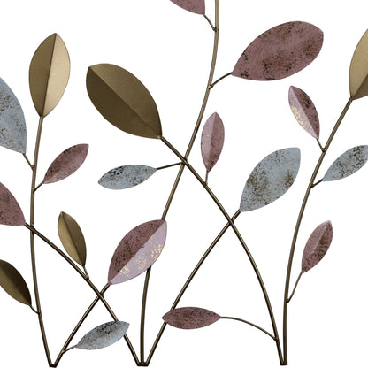 Muted Metal Botanical Stem Wall Decor