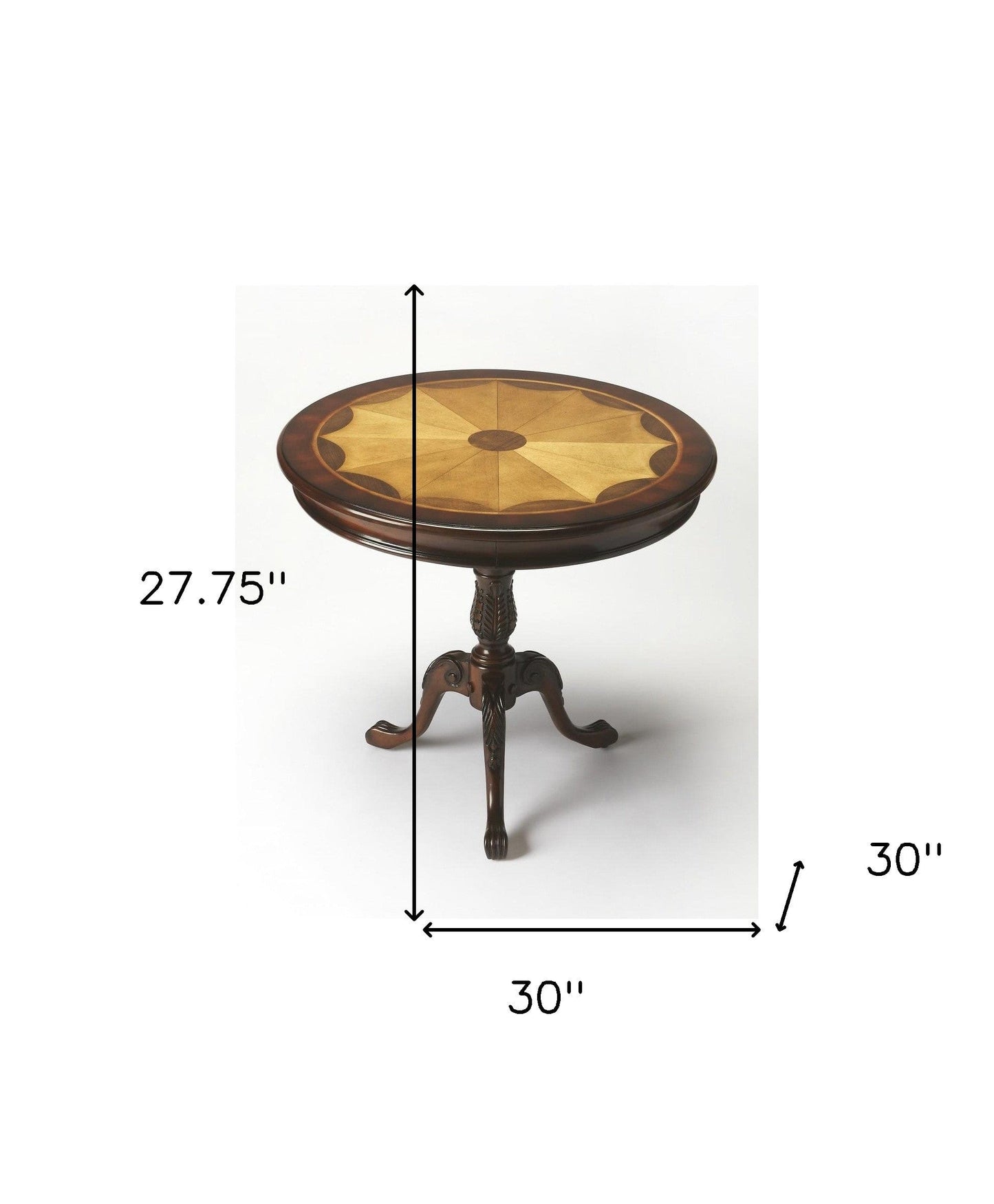 Traditional Cherry Round Pedestal Table