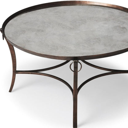 Metal And Mirrored Coffee Table