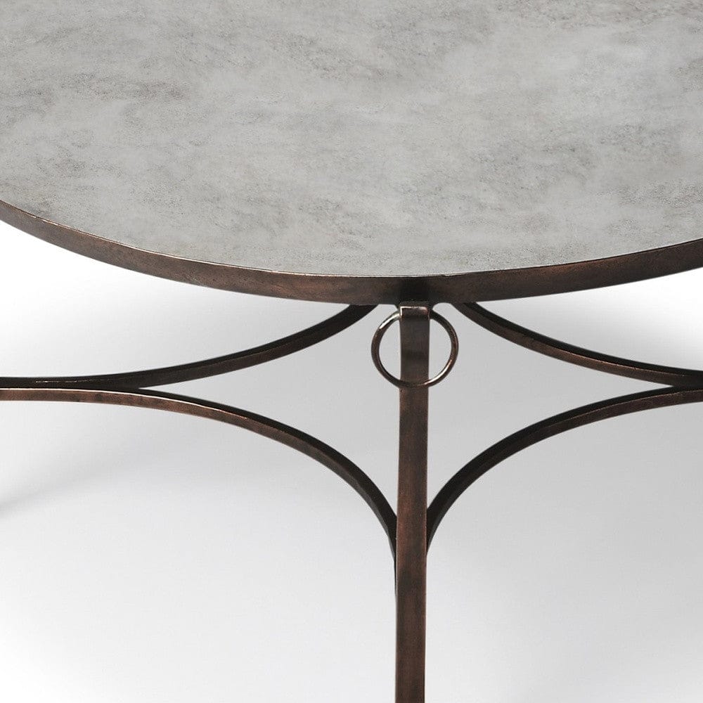 Metal And Mirrored Coffee Table