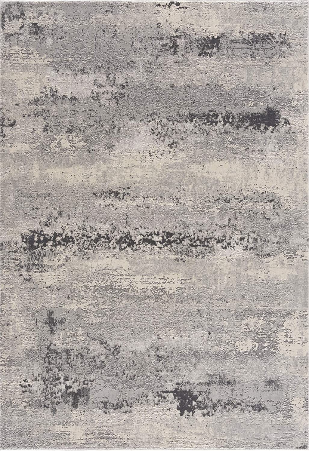4’ X 6’ Gray Modern Abstract Area Rug