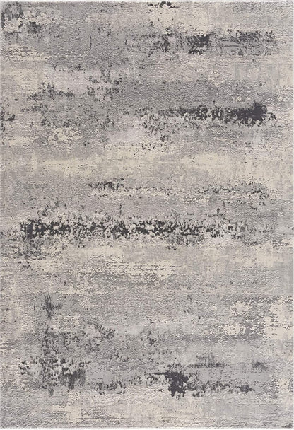 4’ X 6’ Gray Modern Abstract Area Rug