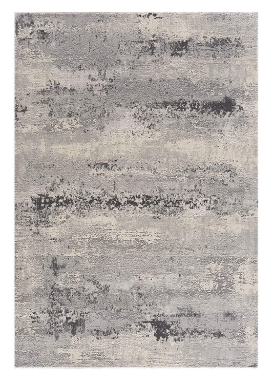 4’ X 6’ Gray Modern Abstract Area Rug