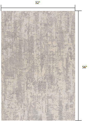 3’ X 5’ Gray Metro Modern Abstract Area Rug