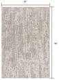 3’ X 5’ Gray Metro Modern Abstract Area Rug