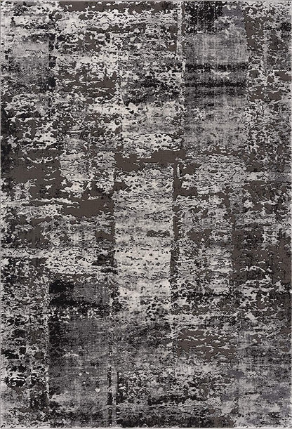 4’ X 6’ Gray Modern Abstract Area Rug