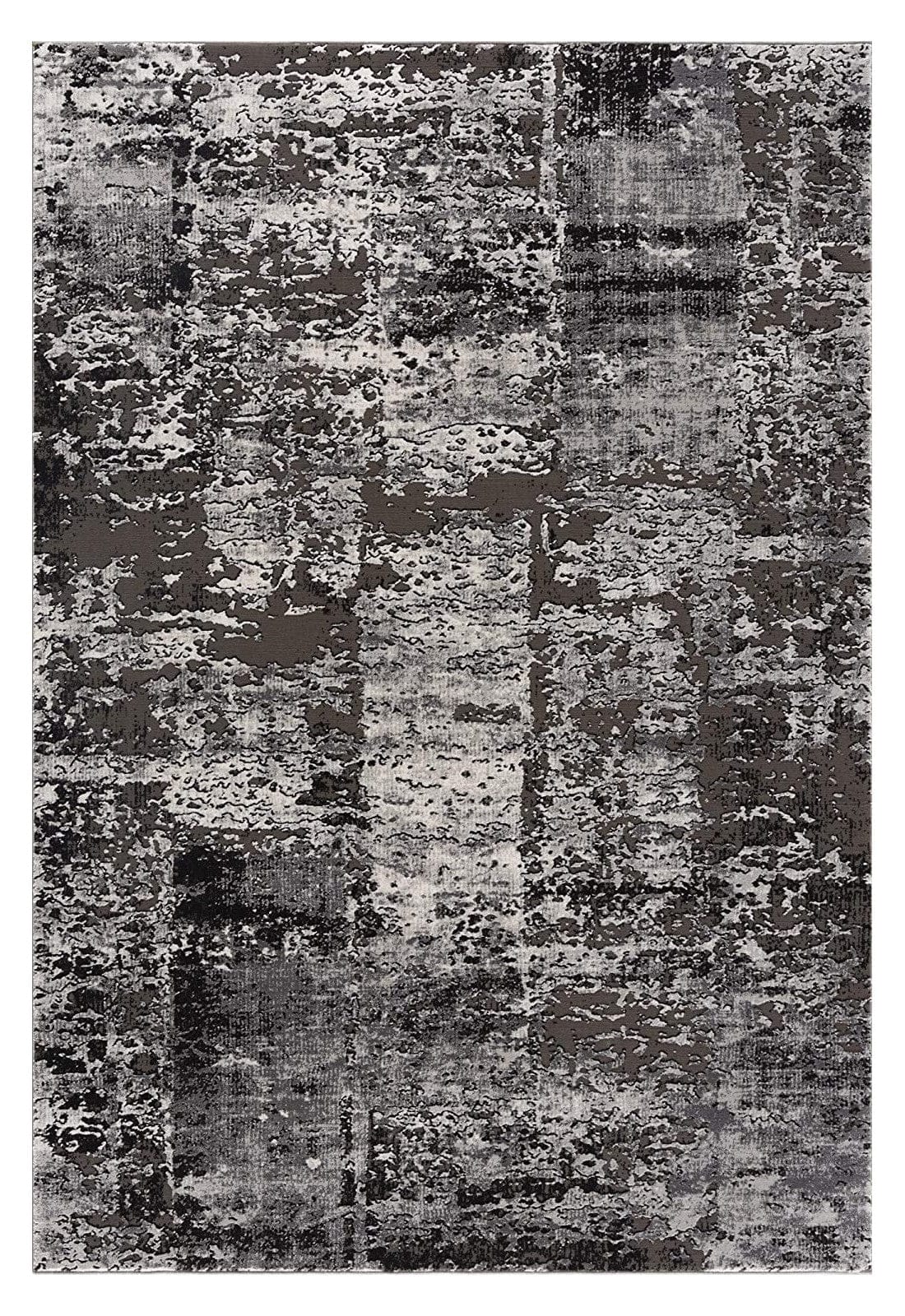 4’ X 6’ Gray Modern Abstract Area Rug