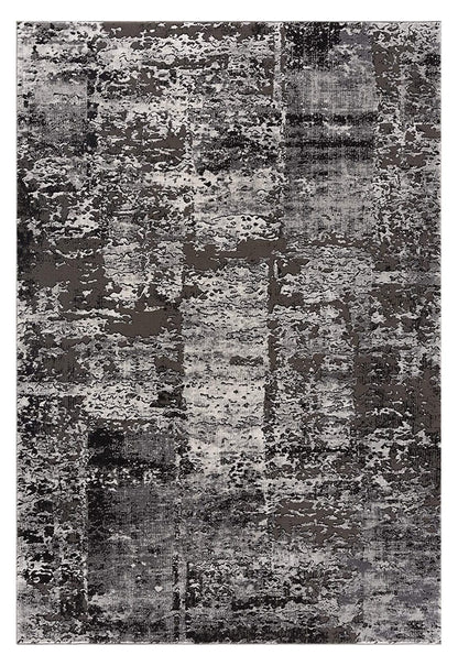 4’ X 6’ Gray Modern Abstract Area Rug