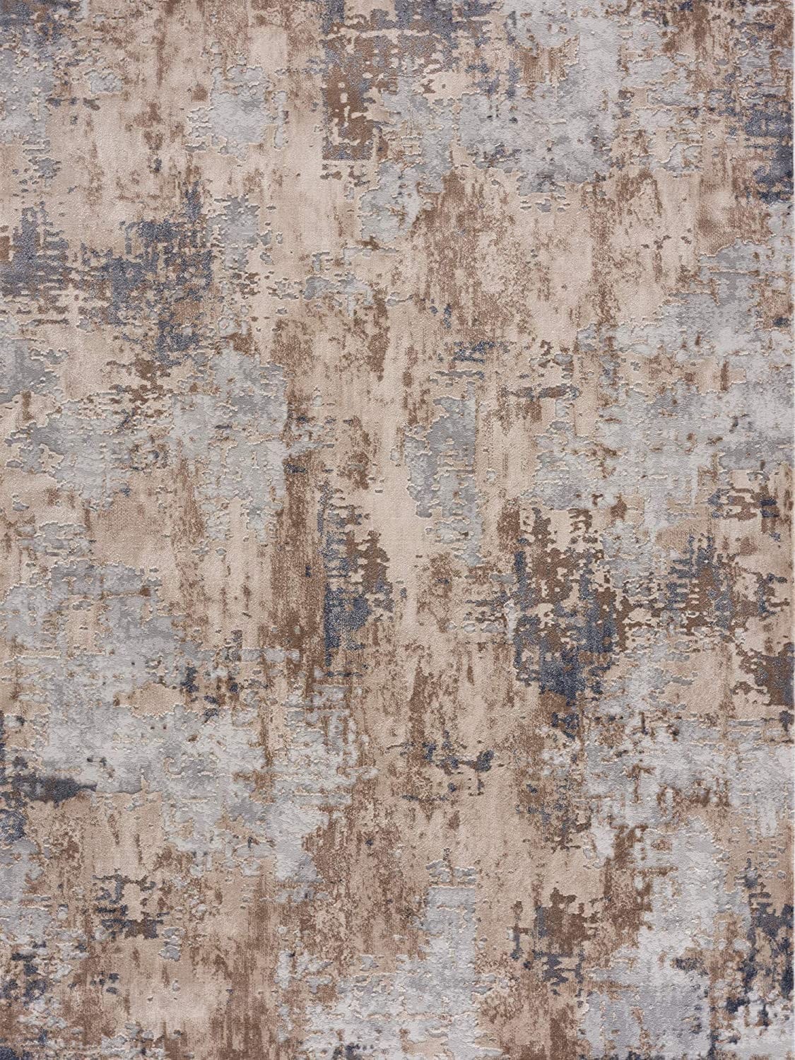 3’ X 5’ Beige And Ivory Abstract Area Rug