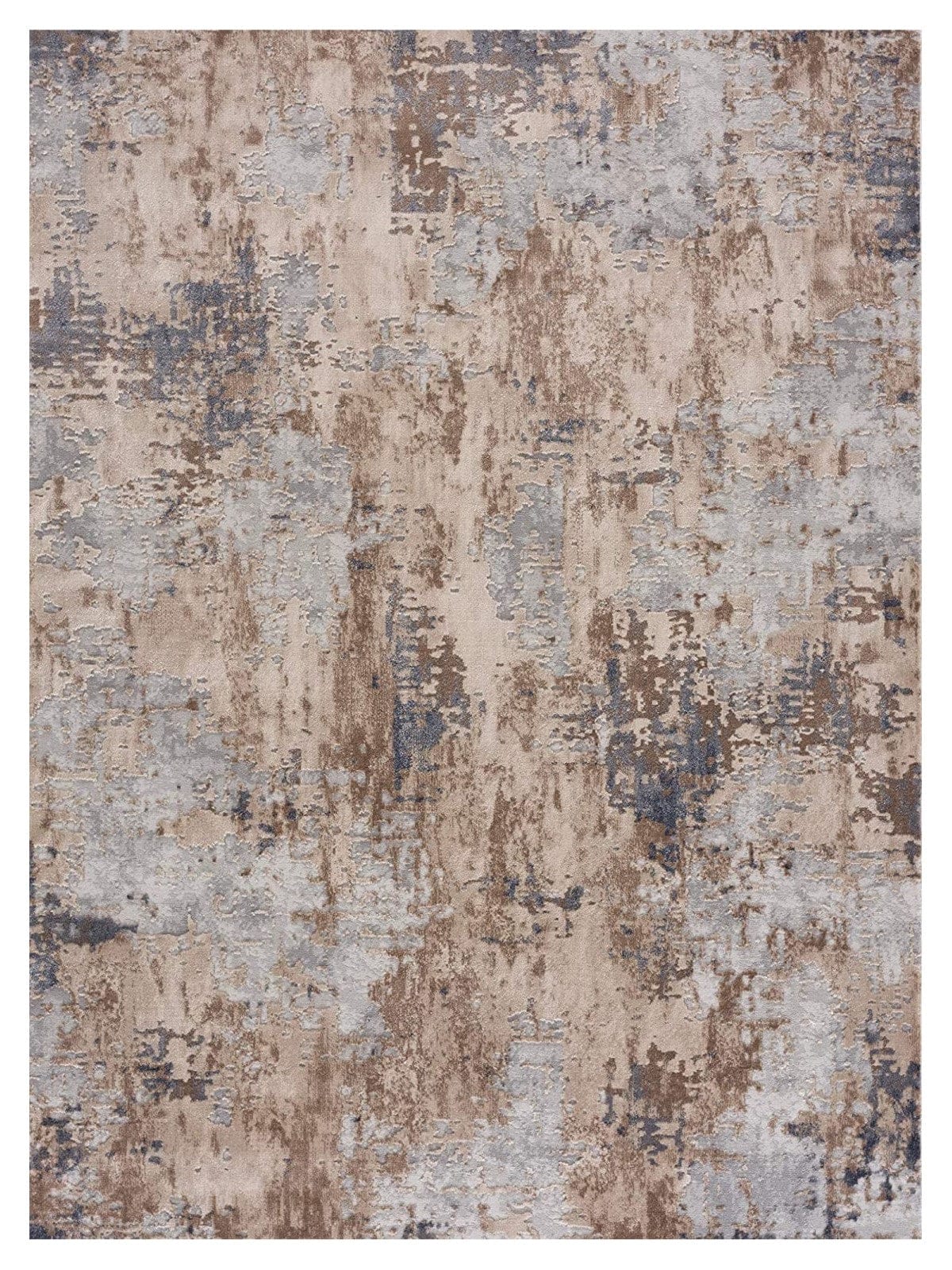 3’ X 5’ Beige And Ivory Abstract Area Rug