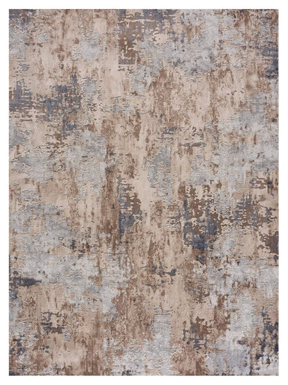 3’ X 5’ Beige And Ivory Abstract Area Rug