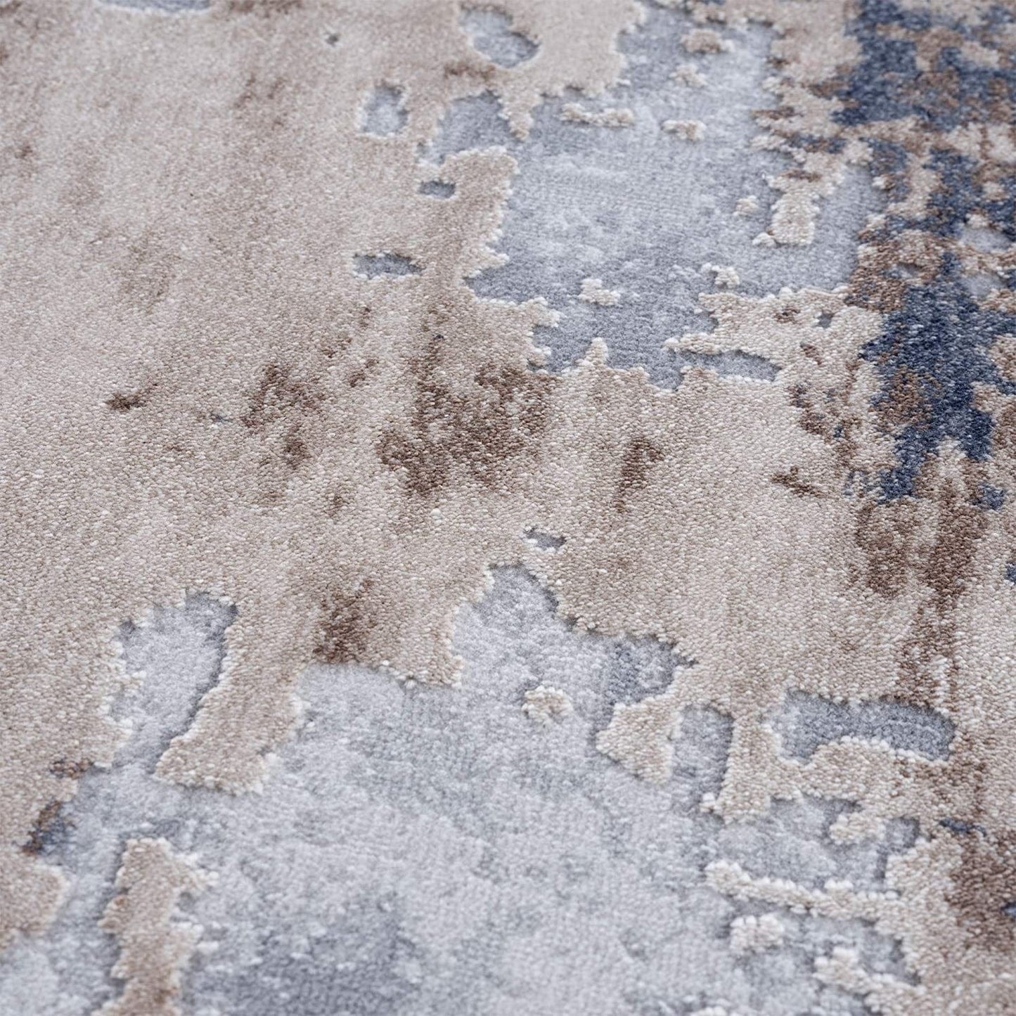 3’ X 5’ Beige And Ivory Abstract Area Rug