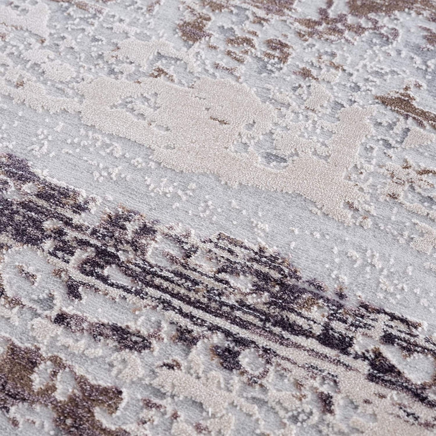 3’ X 5’ Violet Abstract Striations Area Rug