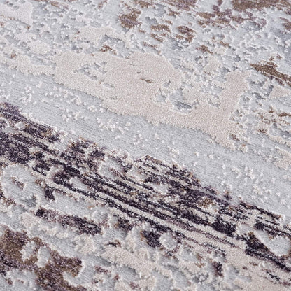 3’ X 5’ Violet Abstract Striations Area Rug