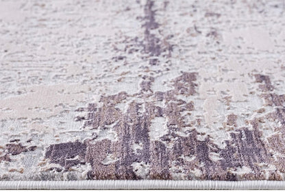 3’ X 5’ Violet Abstract Striations Area Rug