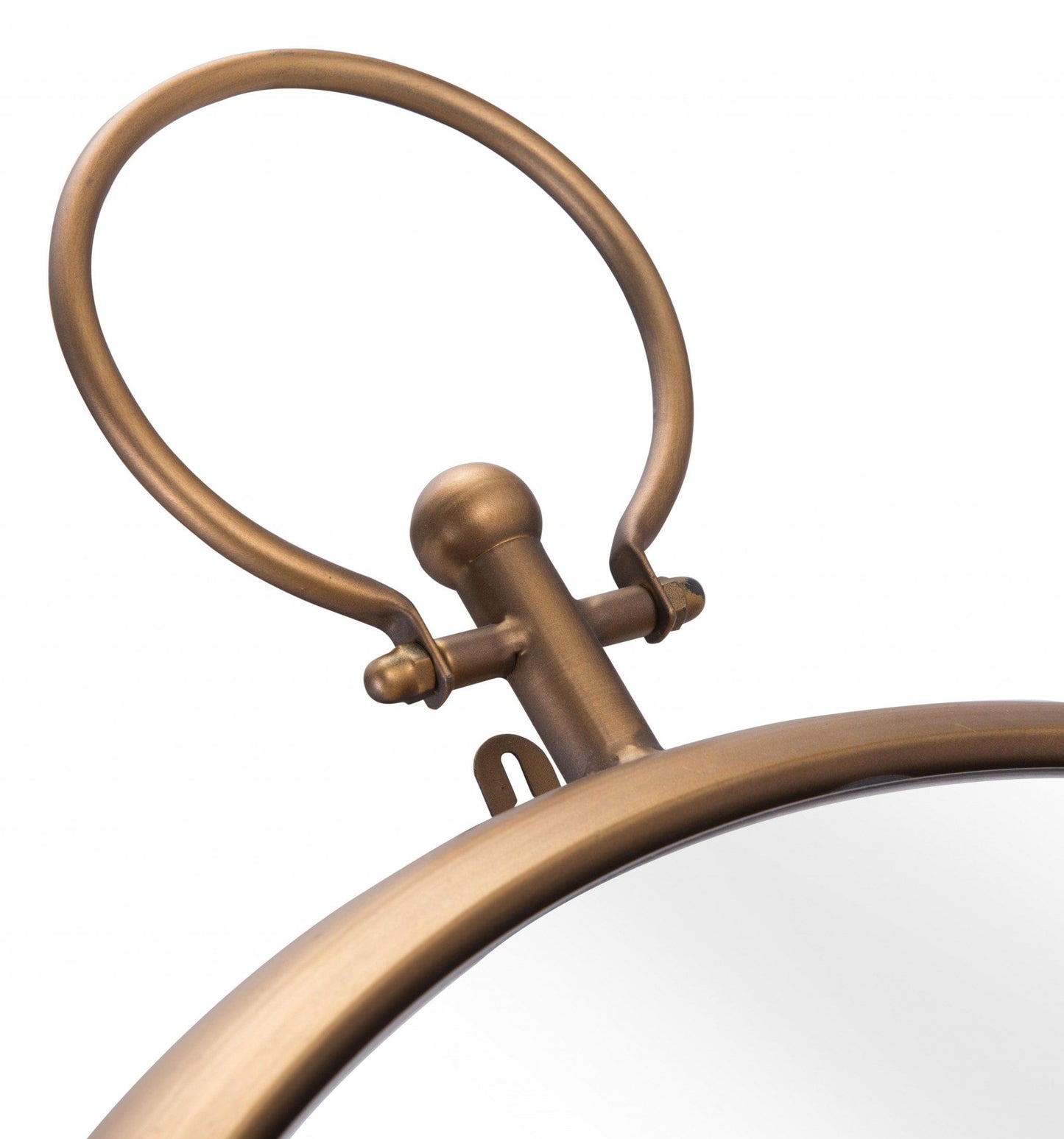 Gold Round Hanging Mirror