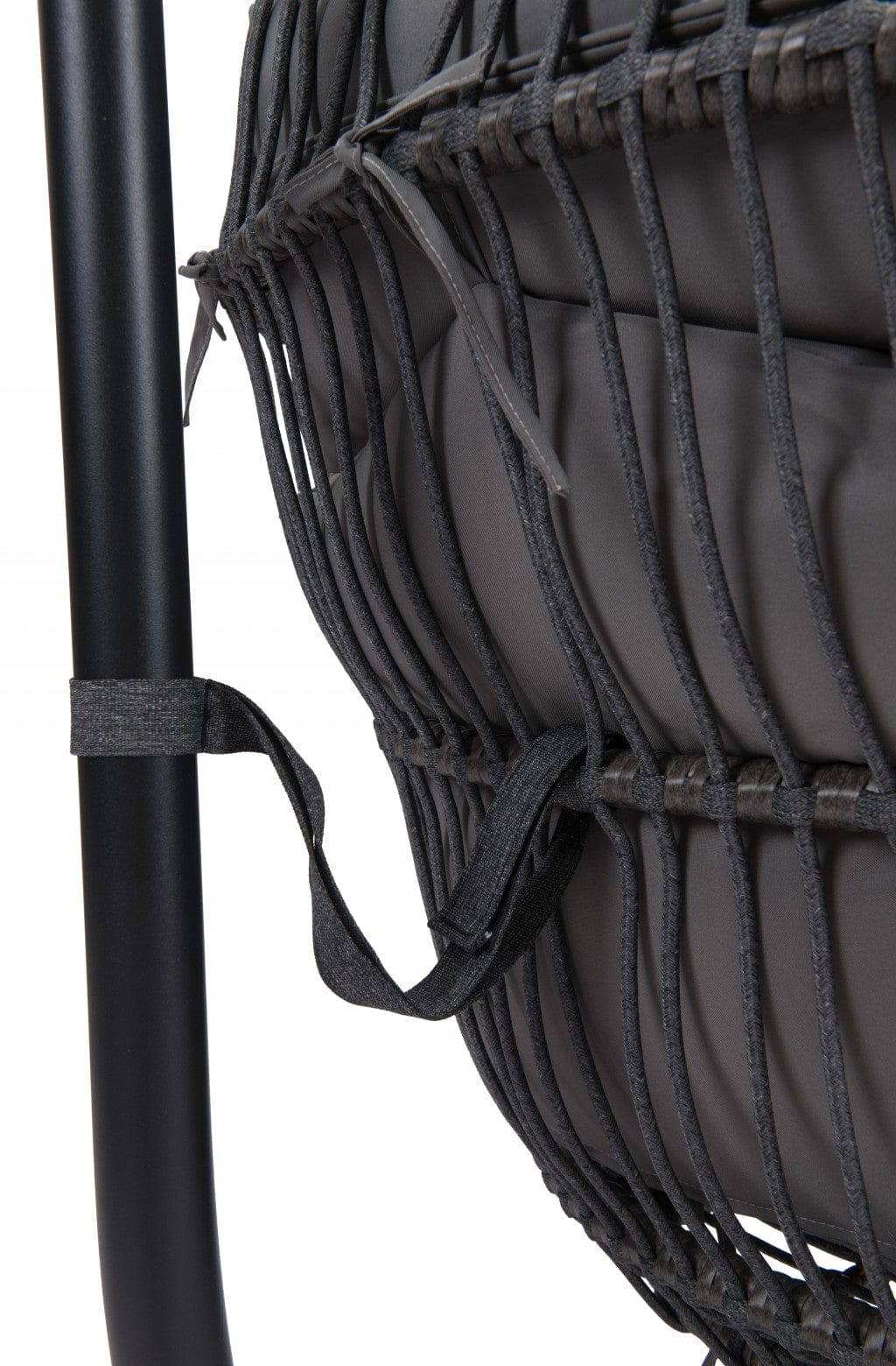 Basket Weave Gray Hanging Chair