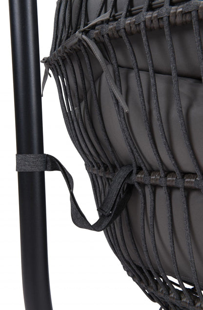 Basket Weave Gray Hanging Chair