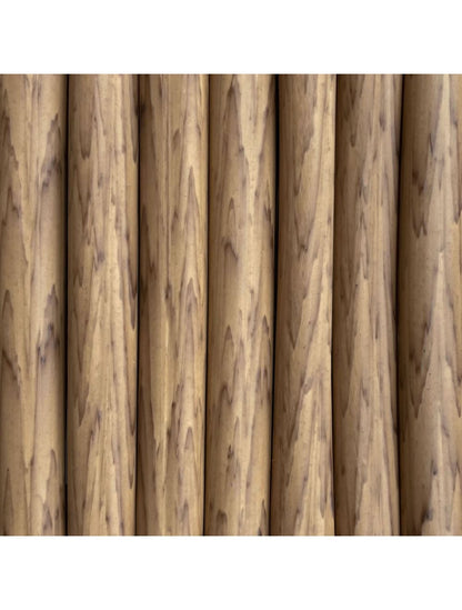 Beige and White Cane Corner Chair