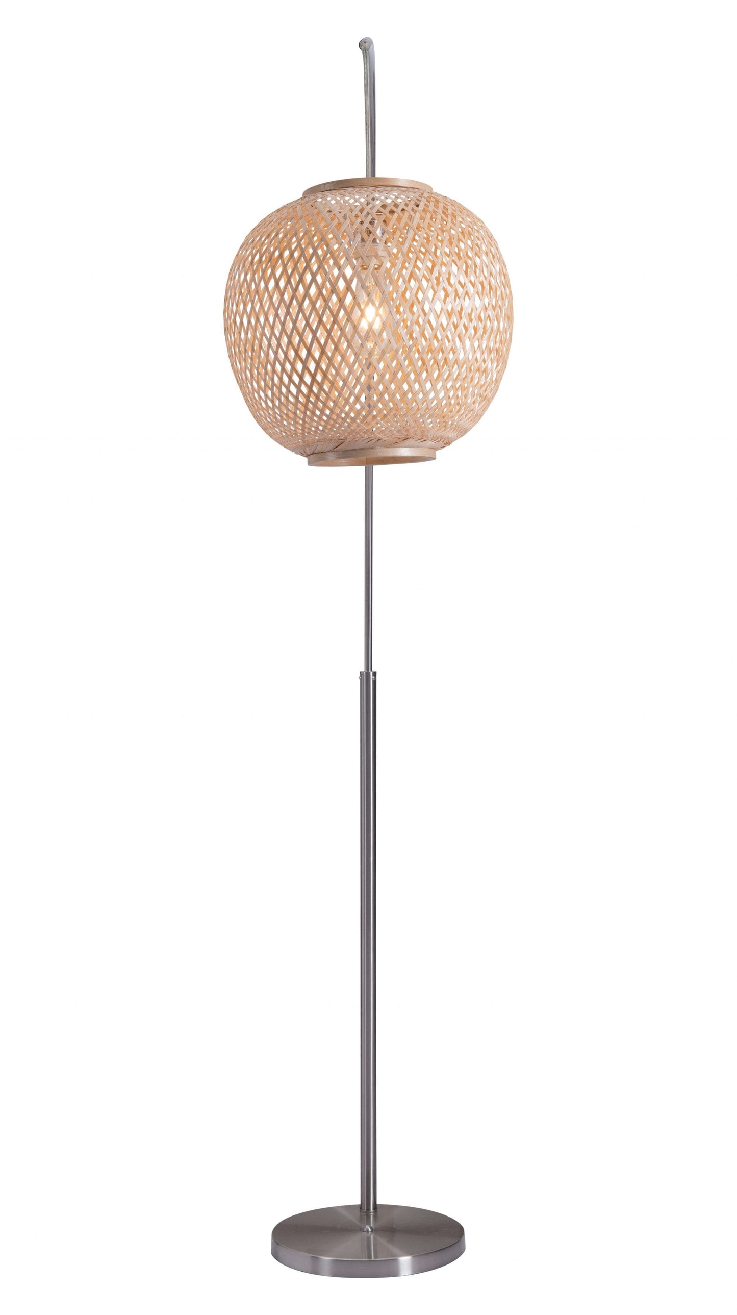 Natural Cozy Arching Floor Lamp