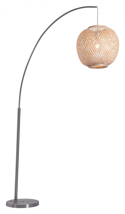 Natural Cozy Arching Floor Lamp