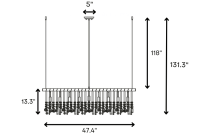 Modern Glam Icicle Chandelier