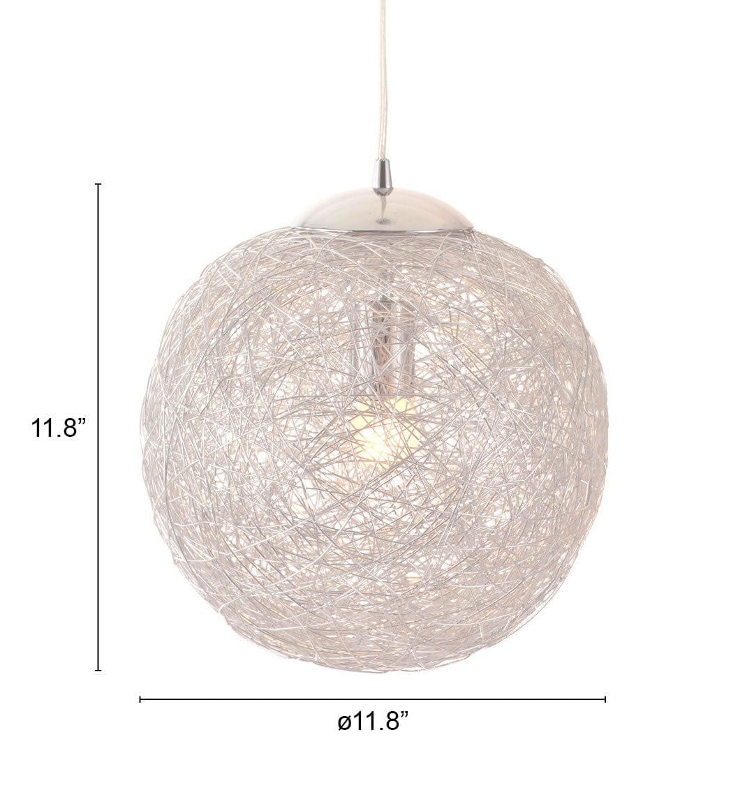 Modern Chrome Snowball Ceiling Lamp