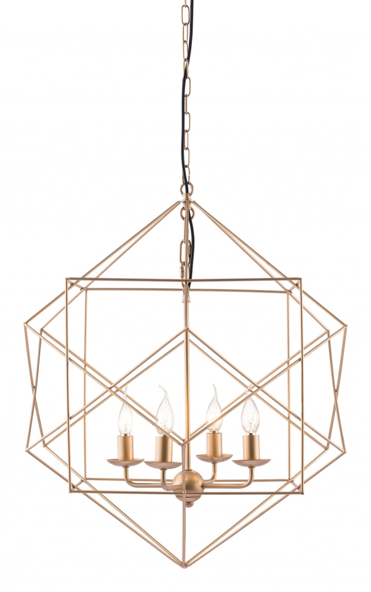 Gold Modern Geo Chandelier
