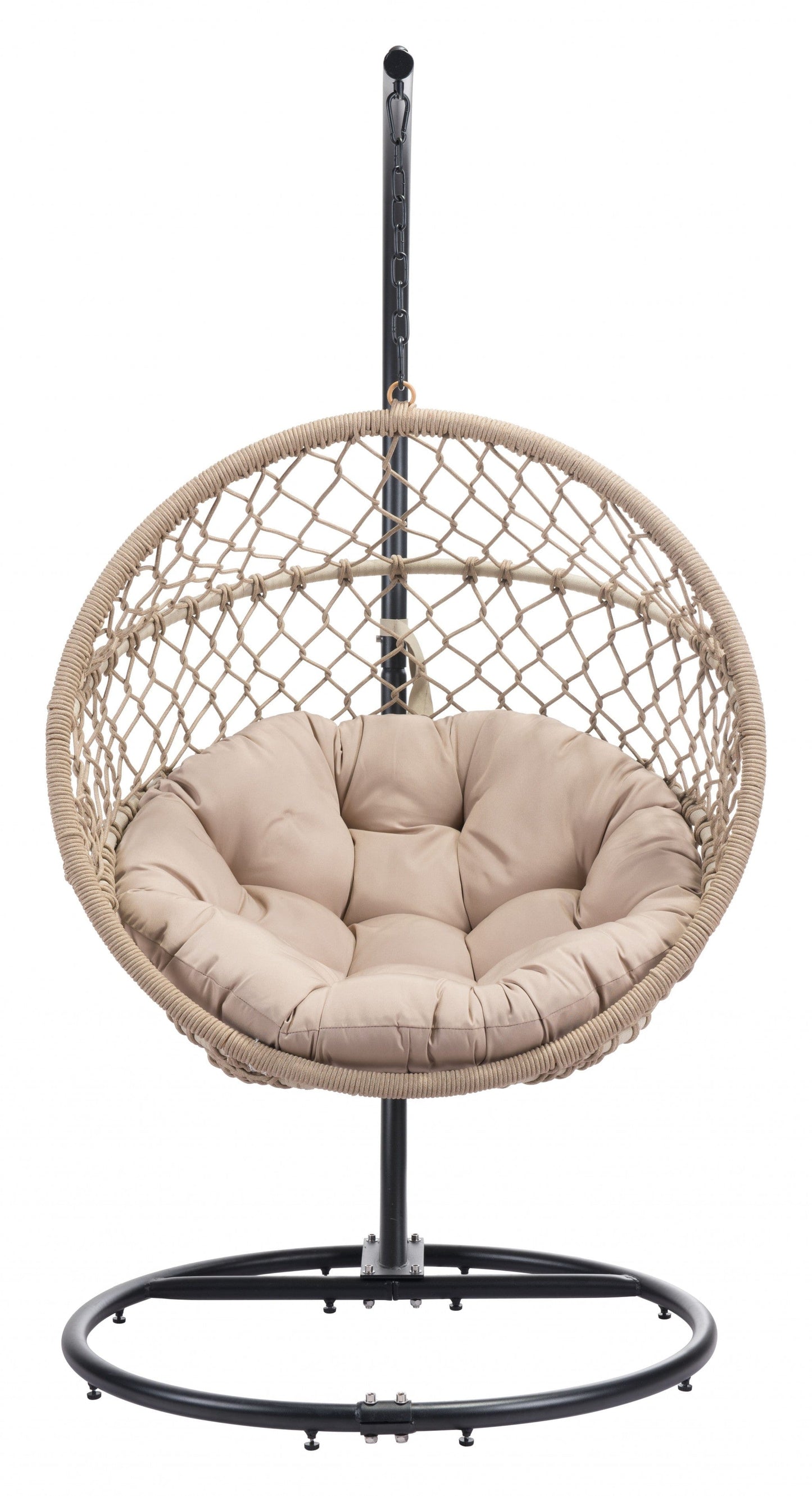 Rope Weave Beige Hanging Chair