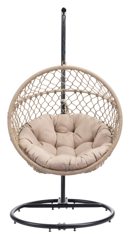 Rope Weave Beige Hanging Chair