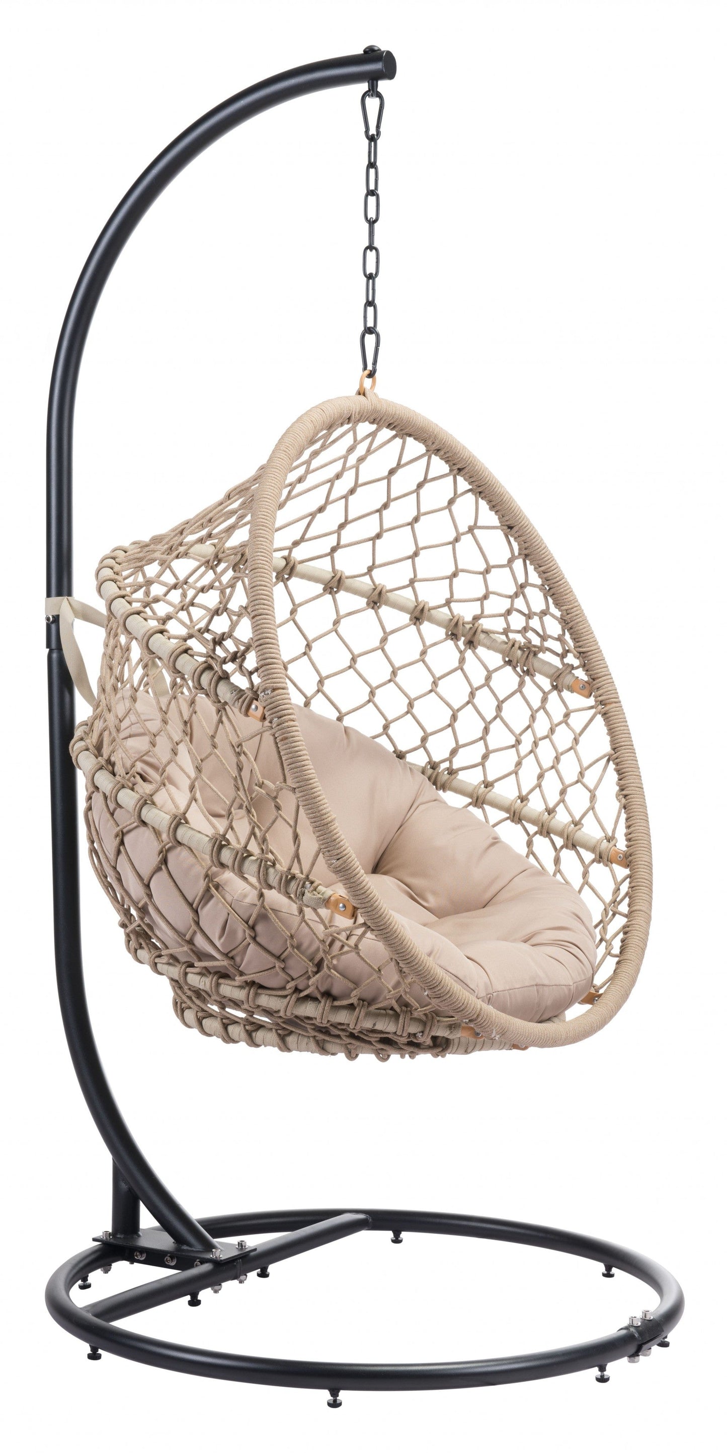 Rope Weave Beige Hanging Chair