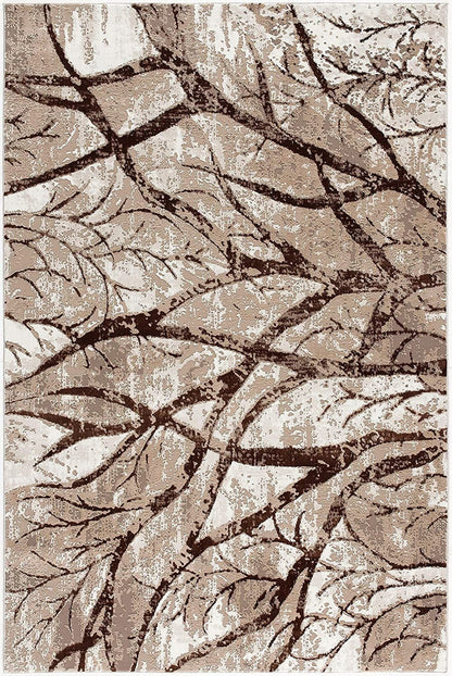 7’ X 10’ Brown Intricate Branches Area Rug