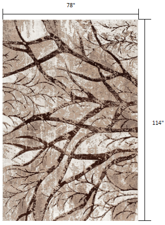 7’ X 10’ Brown Intricate Branches Area Rug