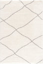 5’ X 8’ Ivory Modern Uneven Lattice Area Rug