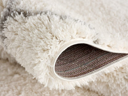 5’ X 8’ Ivory Modern Uneven Lattice Area Rug